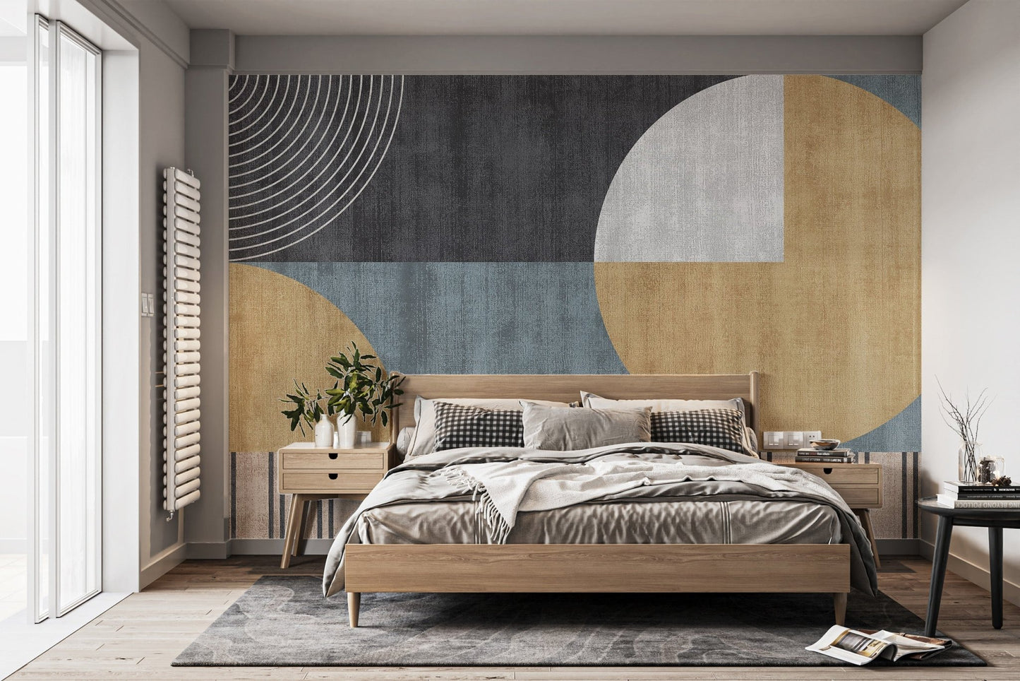 Urban Chic Geometric Wallpaper Mural - Wallanza