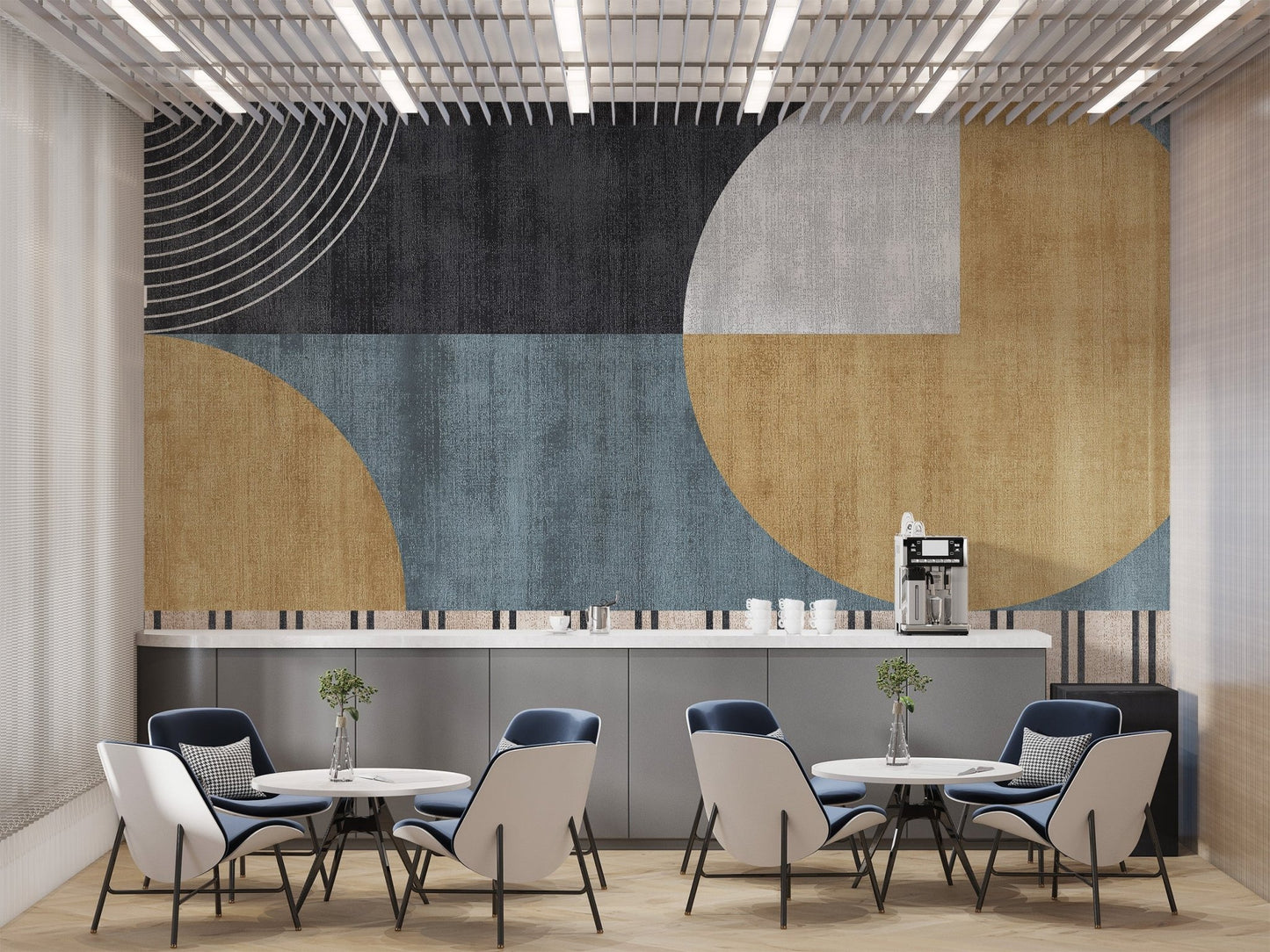 Urban Chic Geometric Wallpaper Mural - Wallanza