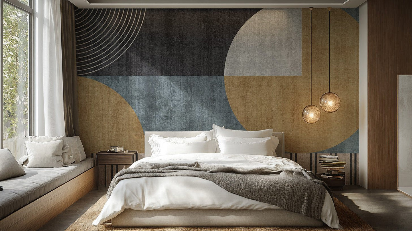 Urban Chic Geometric Wallpaper Mural - Wallanza