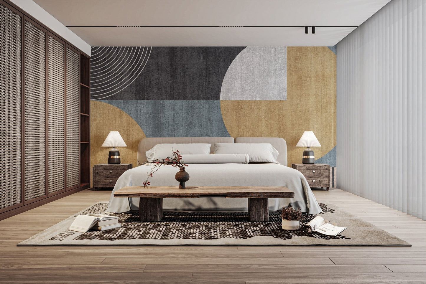 Urban Chic Geometric Wallpaper Mural - Wallanza