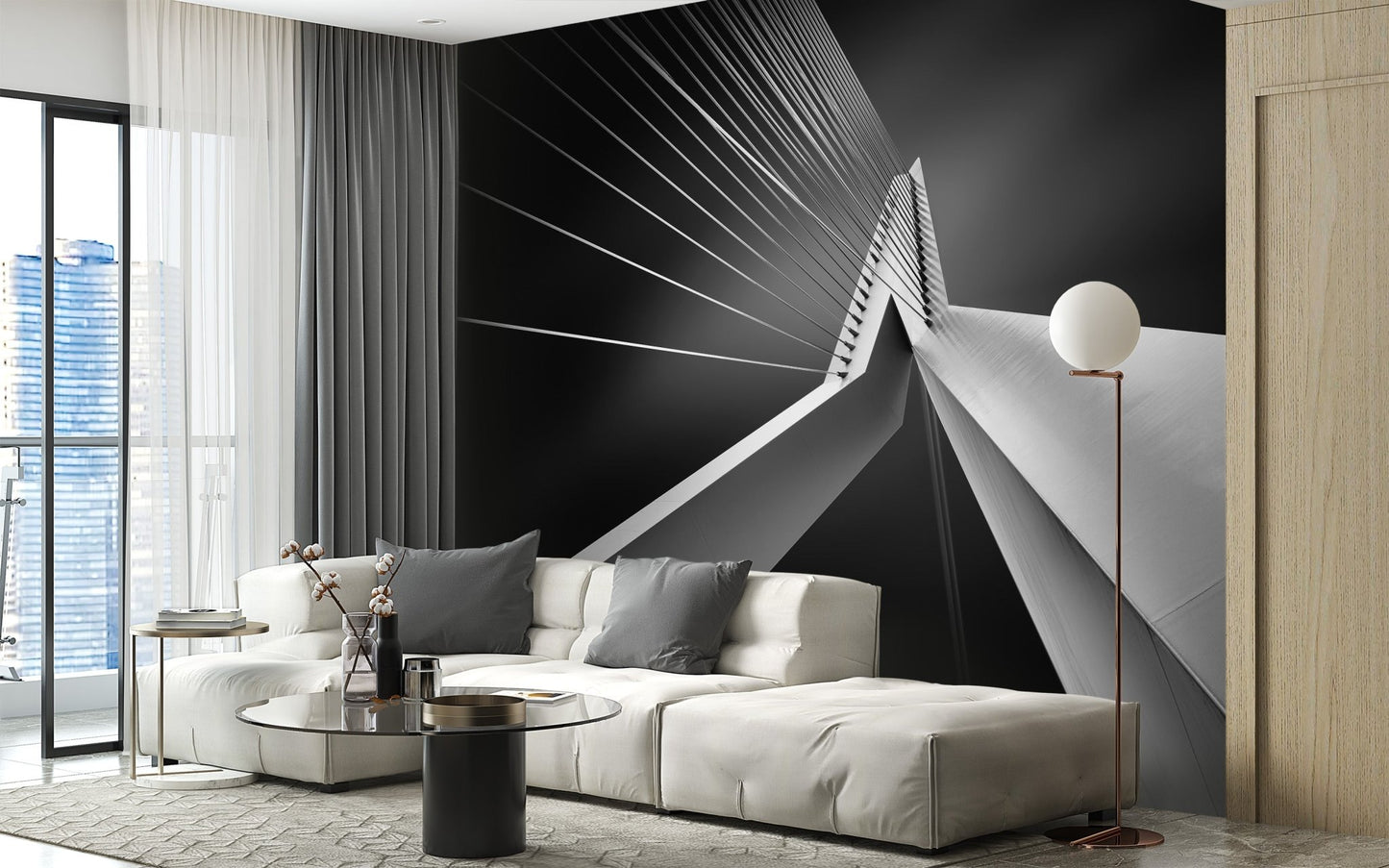 Architectural Bridge Art Mural for Décor
