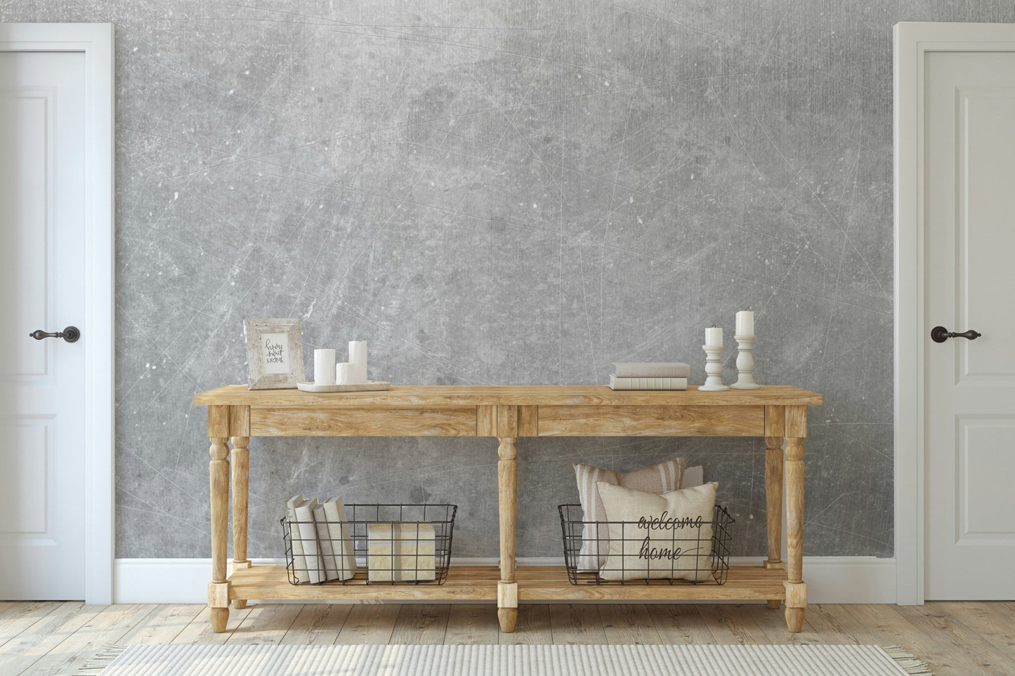 Urban Loft Gray Concrete Texture Wall Mural - Wallanza