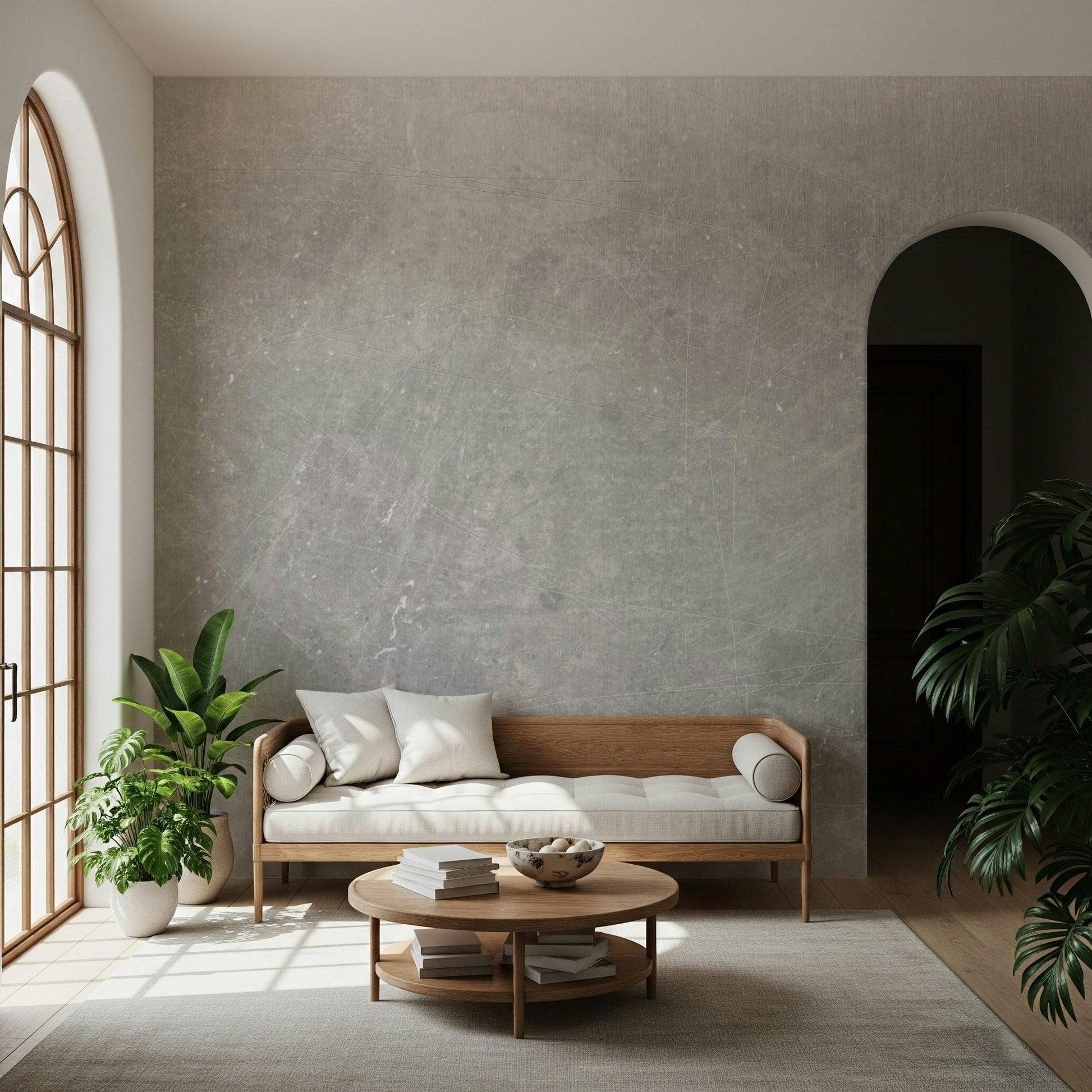Urban Loft Gray Concrete Texture Wall Mural - Wallanza