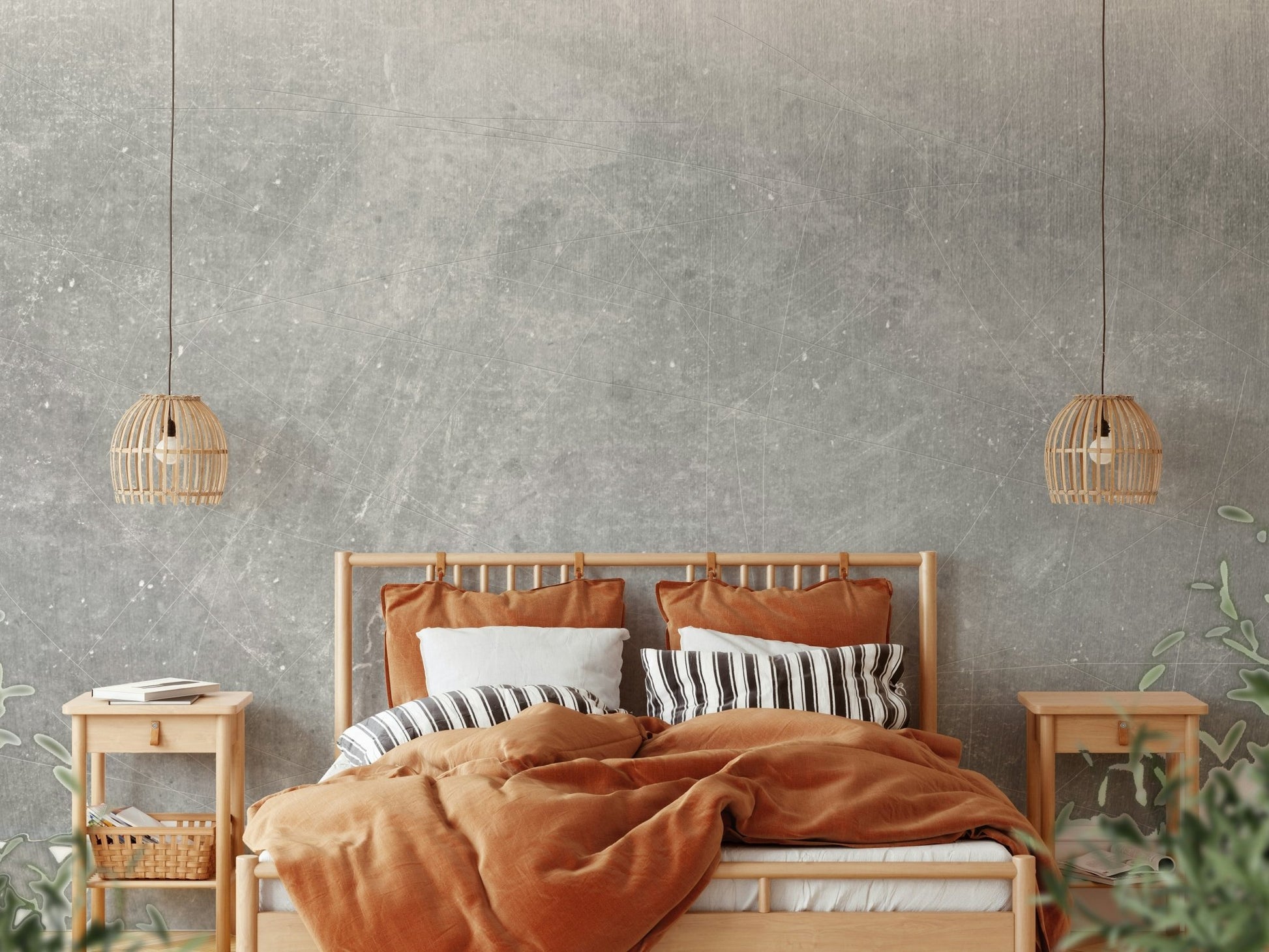 Urban Loft Gray Concrete Texture Wall Mural - Wallanza