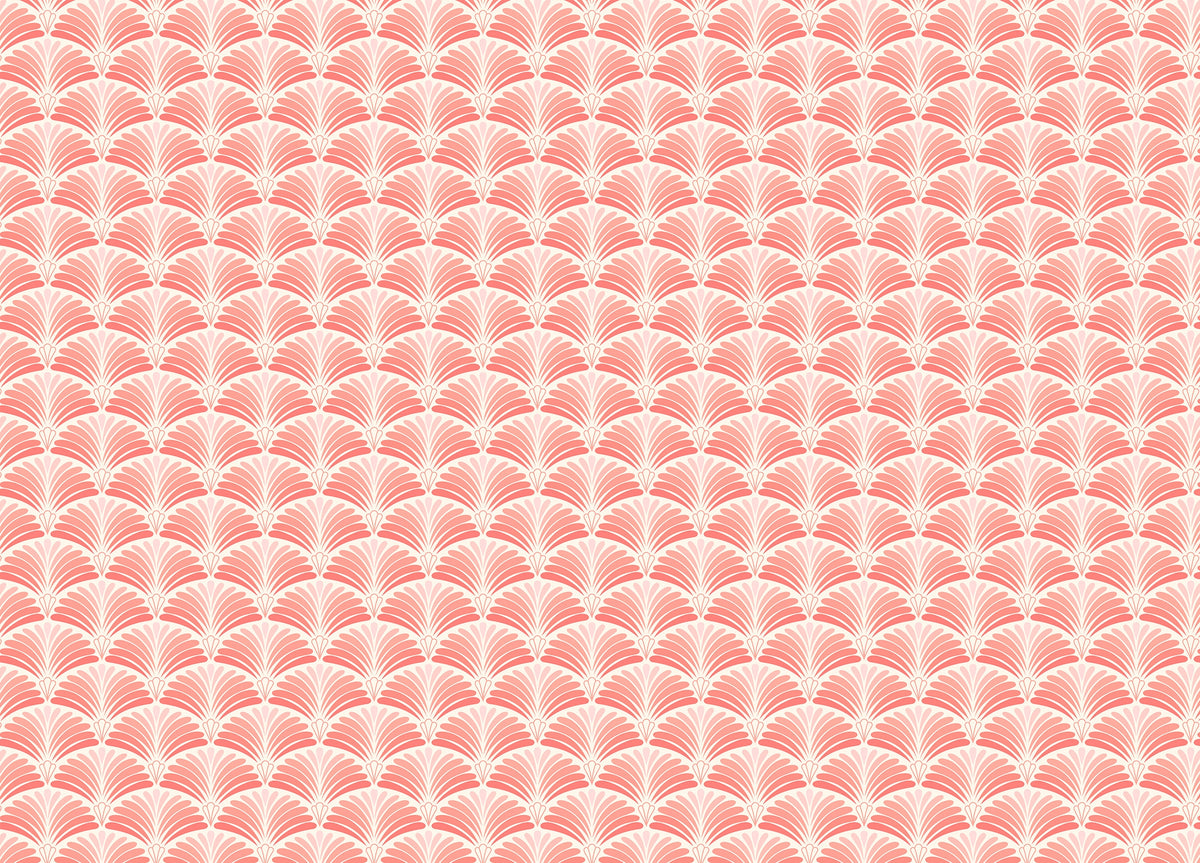 Pink Color Japanese Art Pattern Wallpaper in your room — zoomed