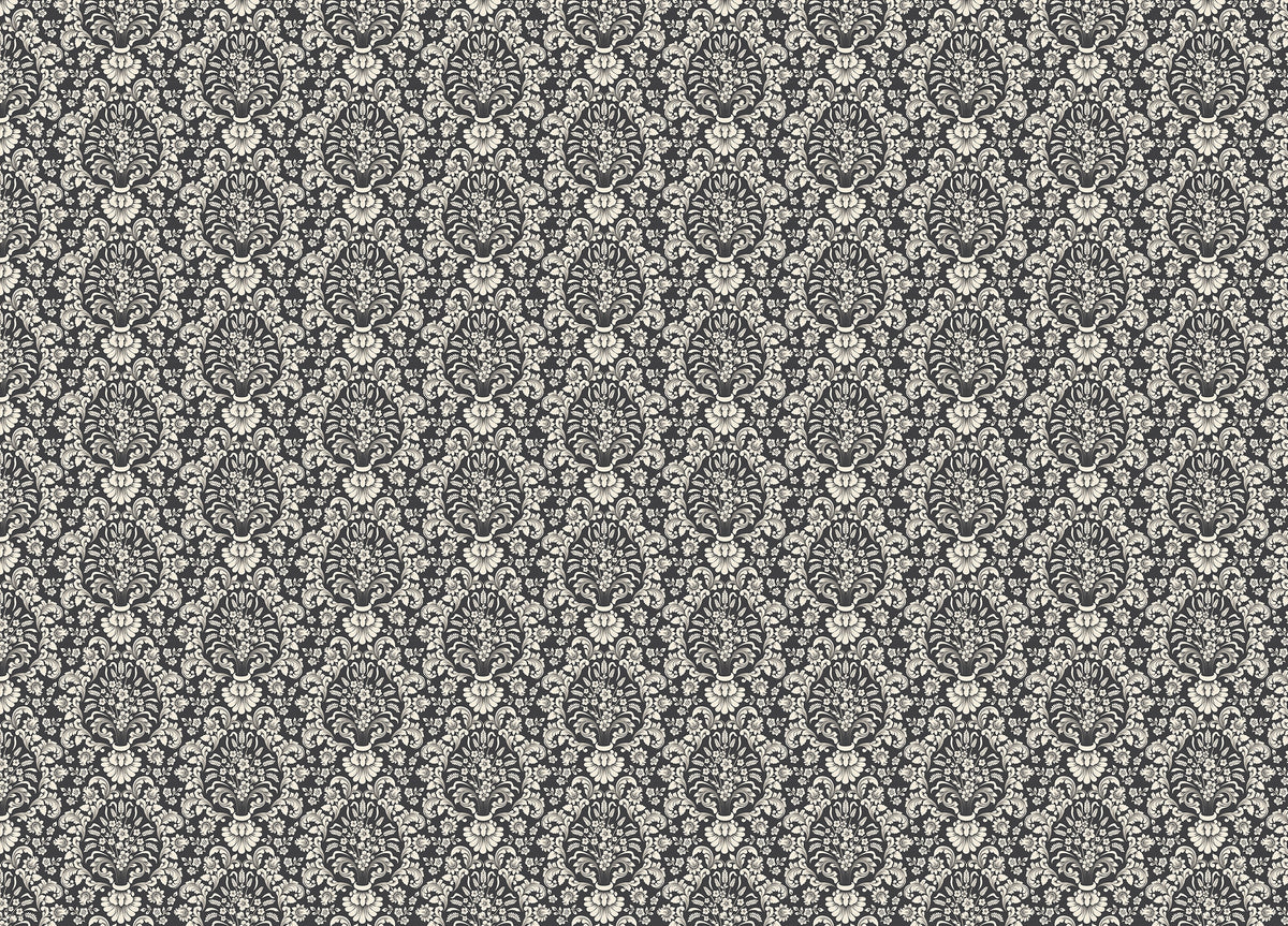 Old Classical Luxury Damask Wallpaper in your room — zoomed