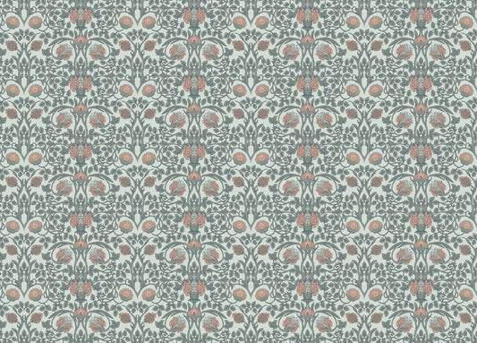 Retro Vintage Enchanted Floral Wallpaper