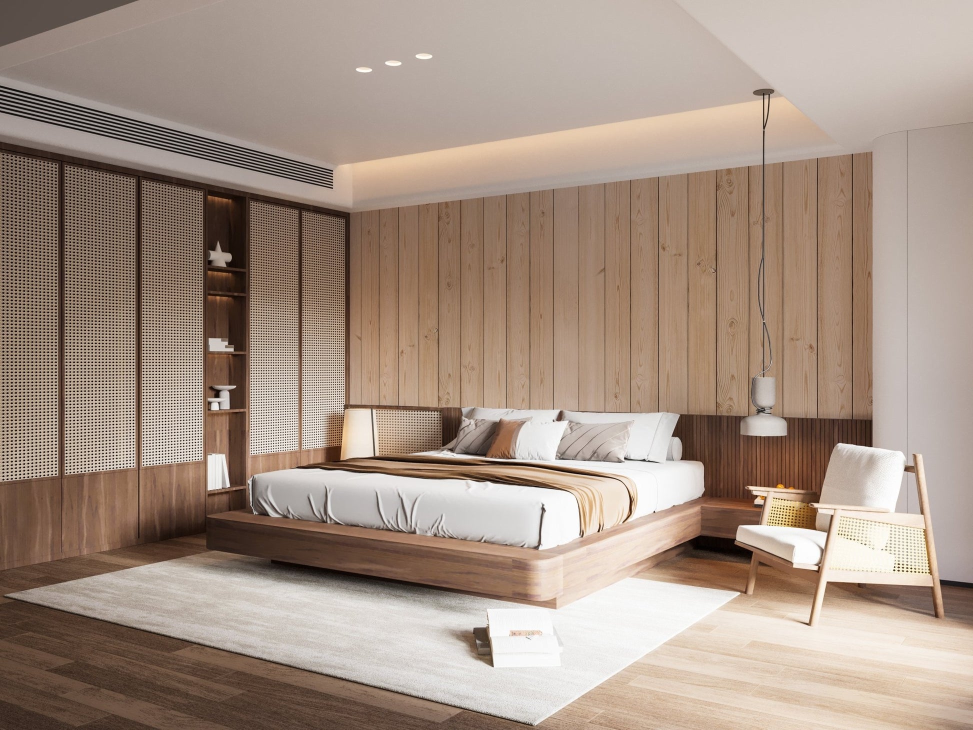 Vertical Striped Wood Elegance Wall Mural for a sleek vibe