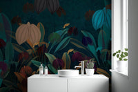 Vibrant Botanical Garden Wall Mural - Wallanza
