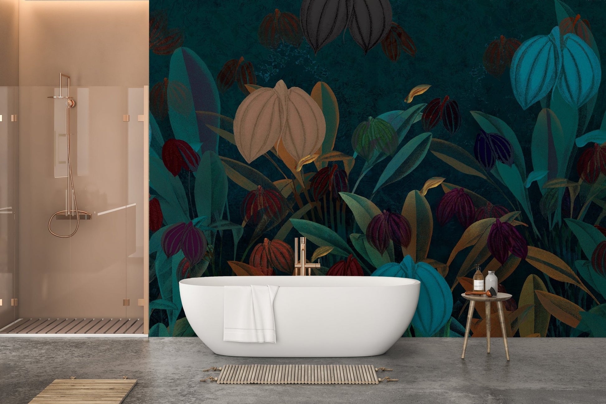 Vibrant Botanical Garden Wall Mural - Wallanza