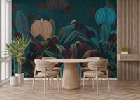 Vibrant Botanical Garden Wall Mural - Wallanza