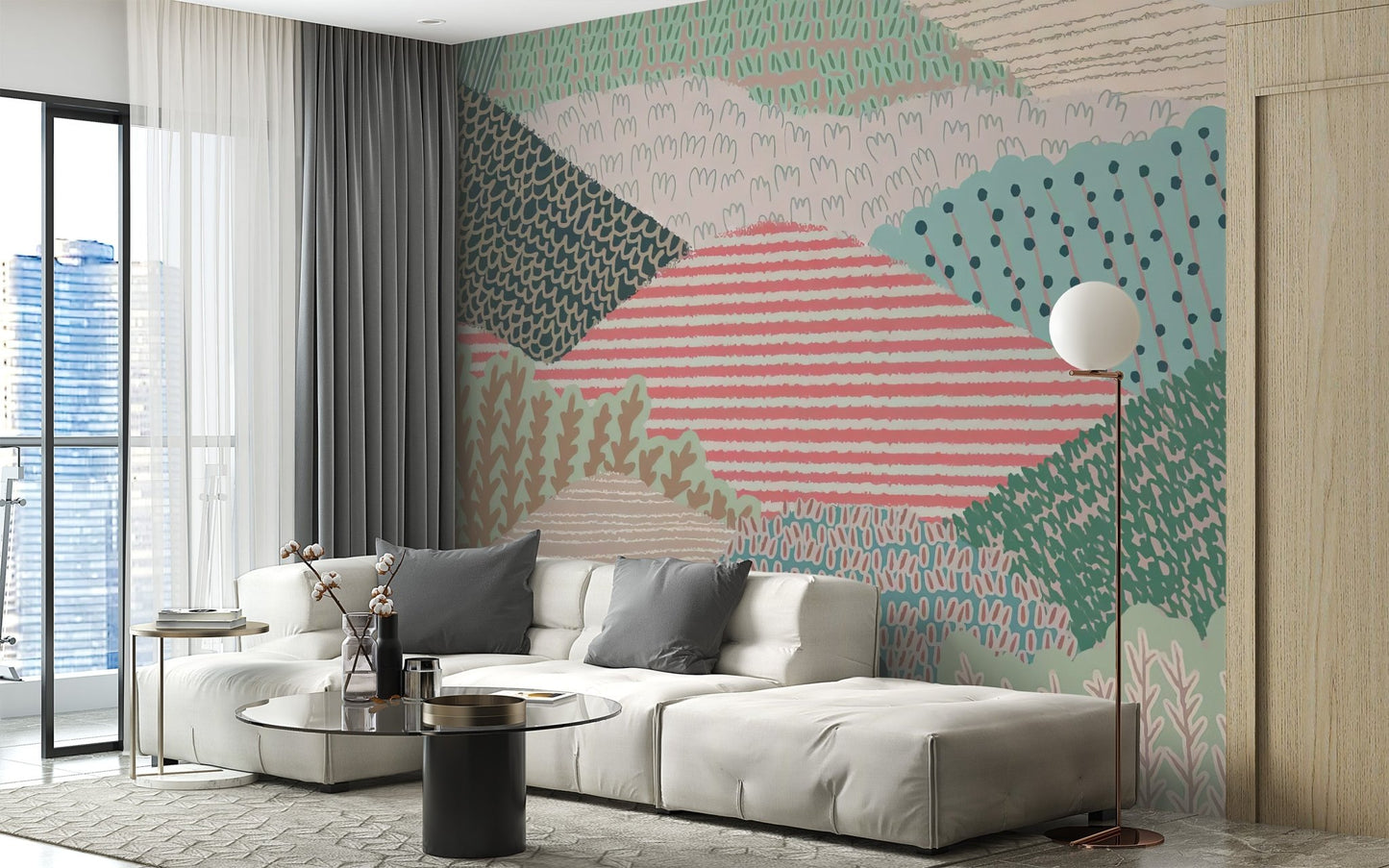 Vibrant Hills Wallpaper Mural - Wallanza
