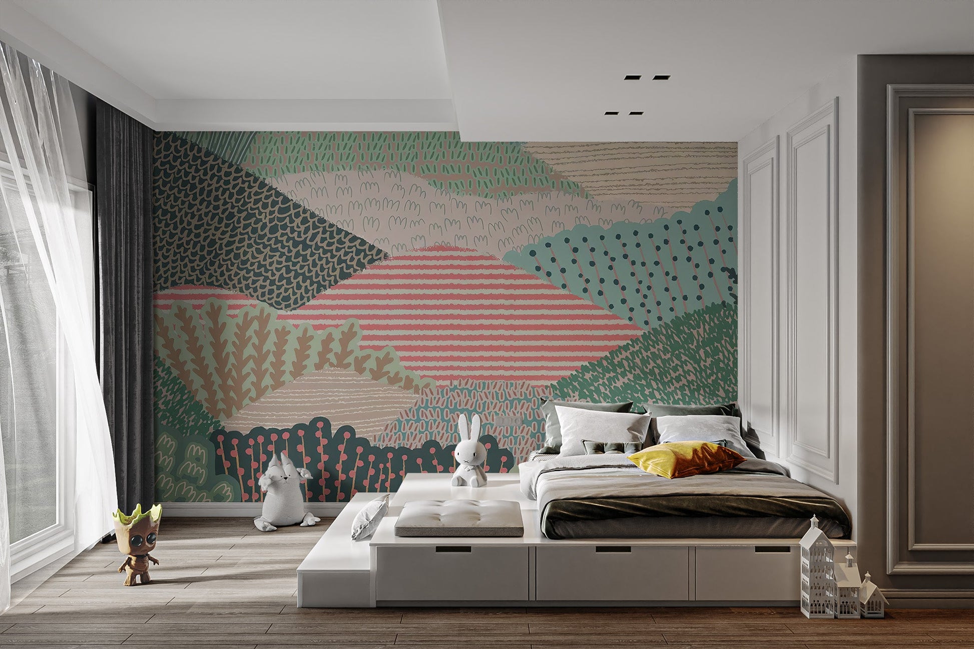 Vibrant Hills Wallpaper Mural - Wallanza