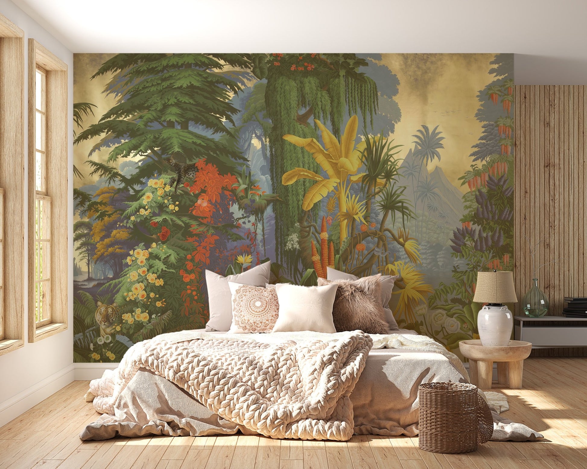 Vibrant Jungle Wall Mural - Wallanza