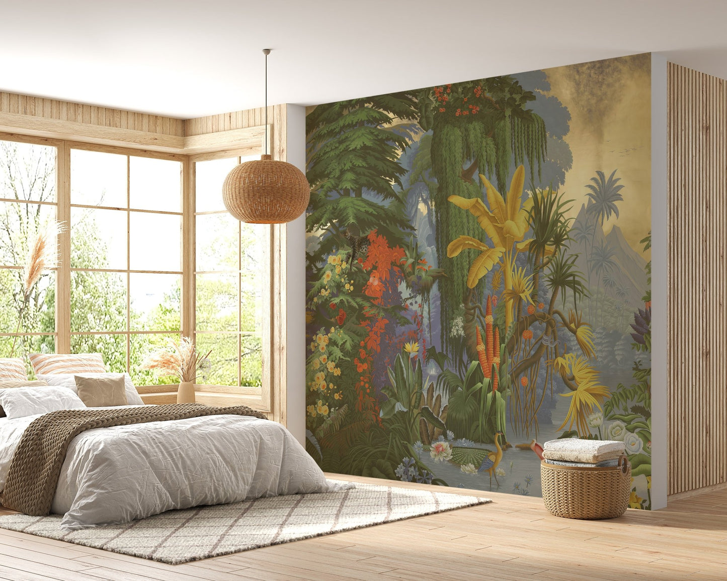 Vibrant Jungle Wall Mural - Wallanza