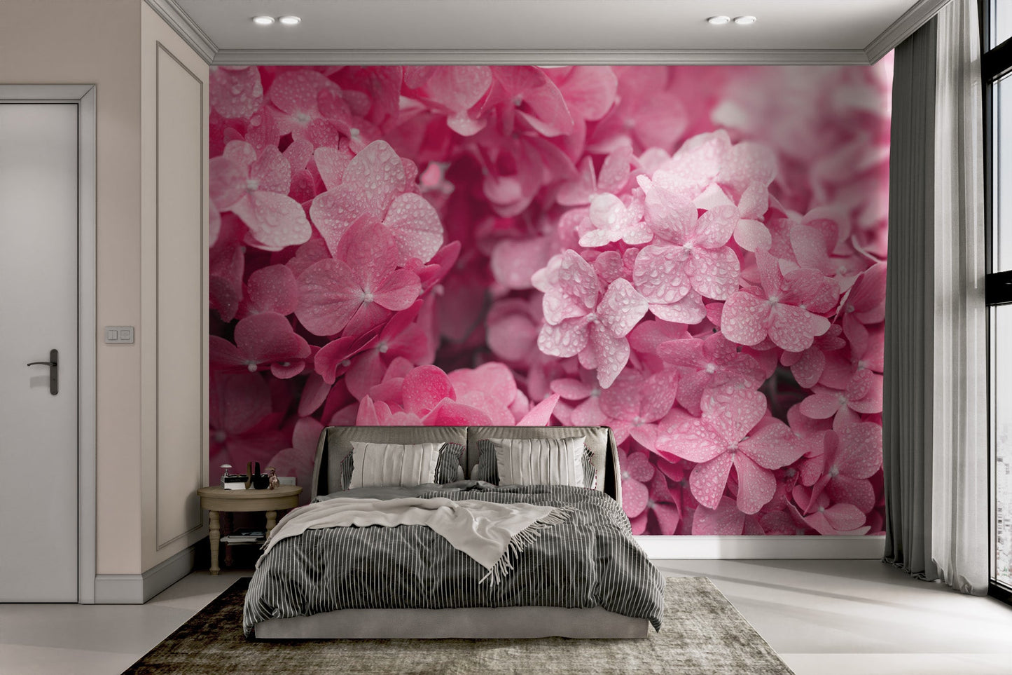 Vibrant Pink Hydrangea Wallpaper - Wallanza