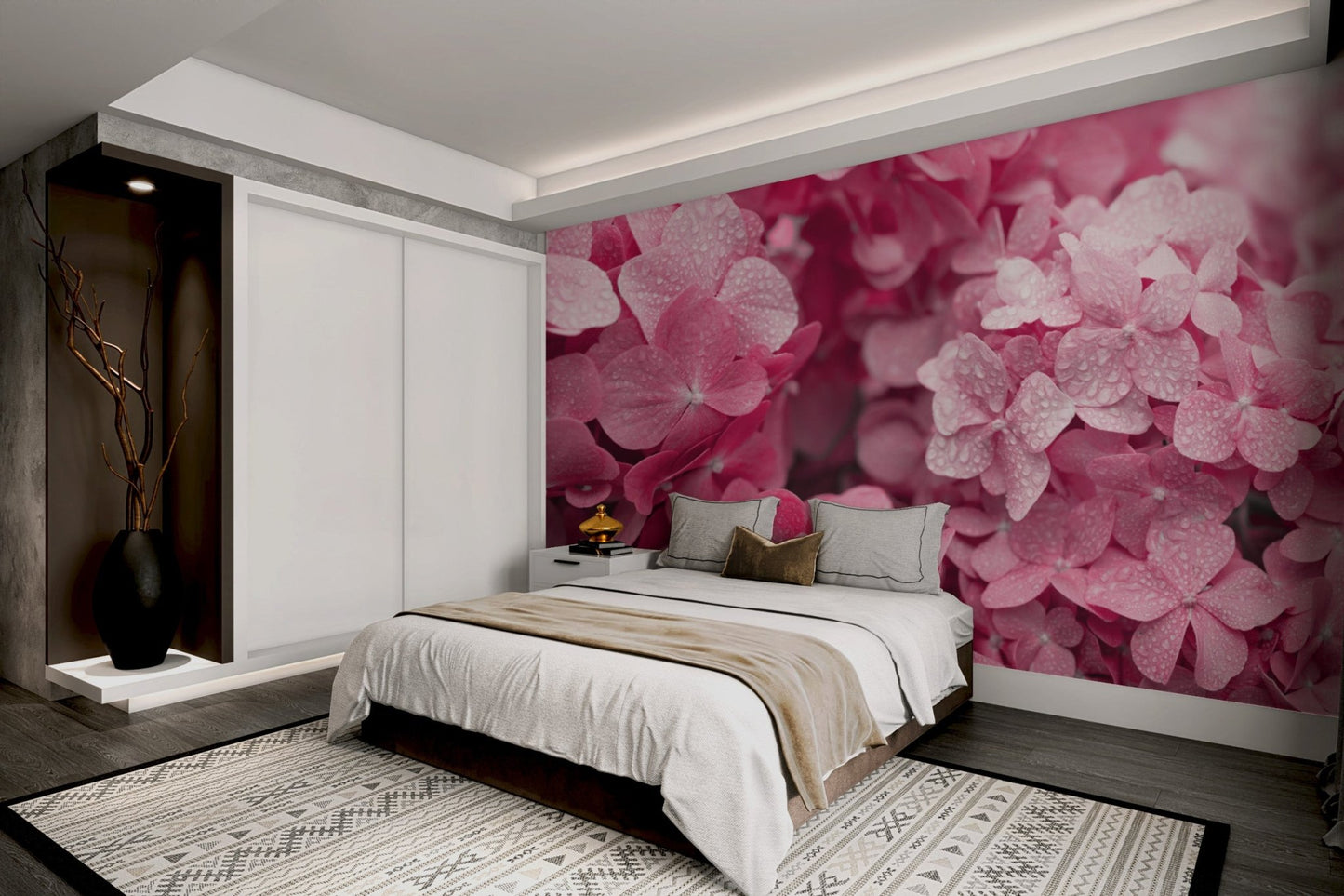 Vibrant Pink Hydrangea Wallpaper - Wallanza