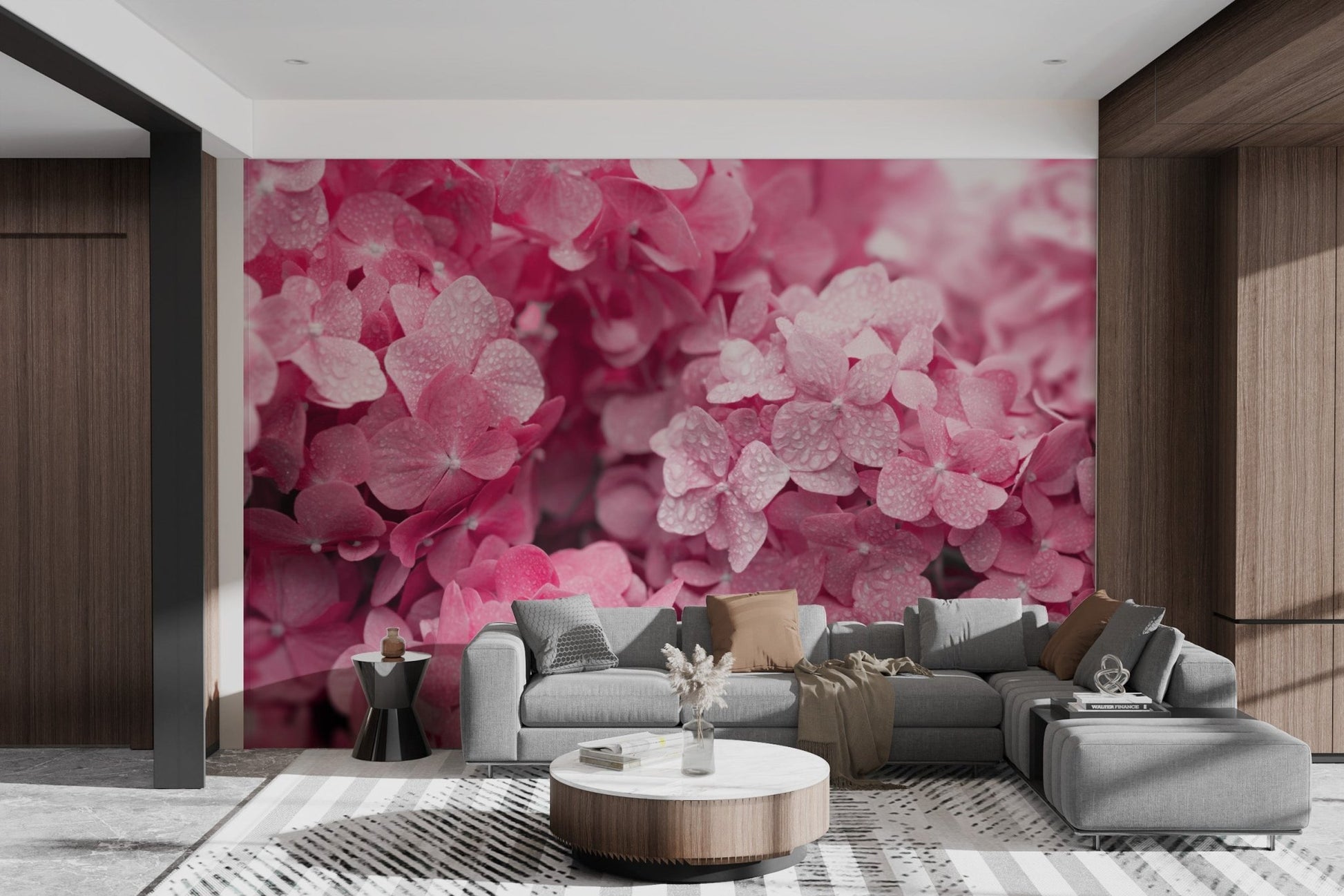 Vibrant Pink Hydrangea Wallpaper - Wallanza
