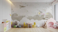 Vintage Airplane Adventure Wall Mural - Wallanza