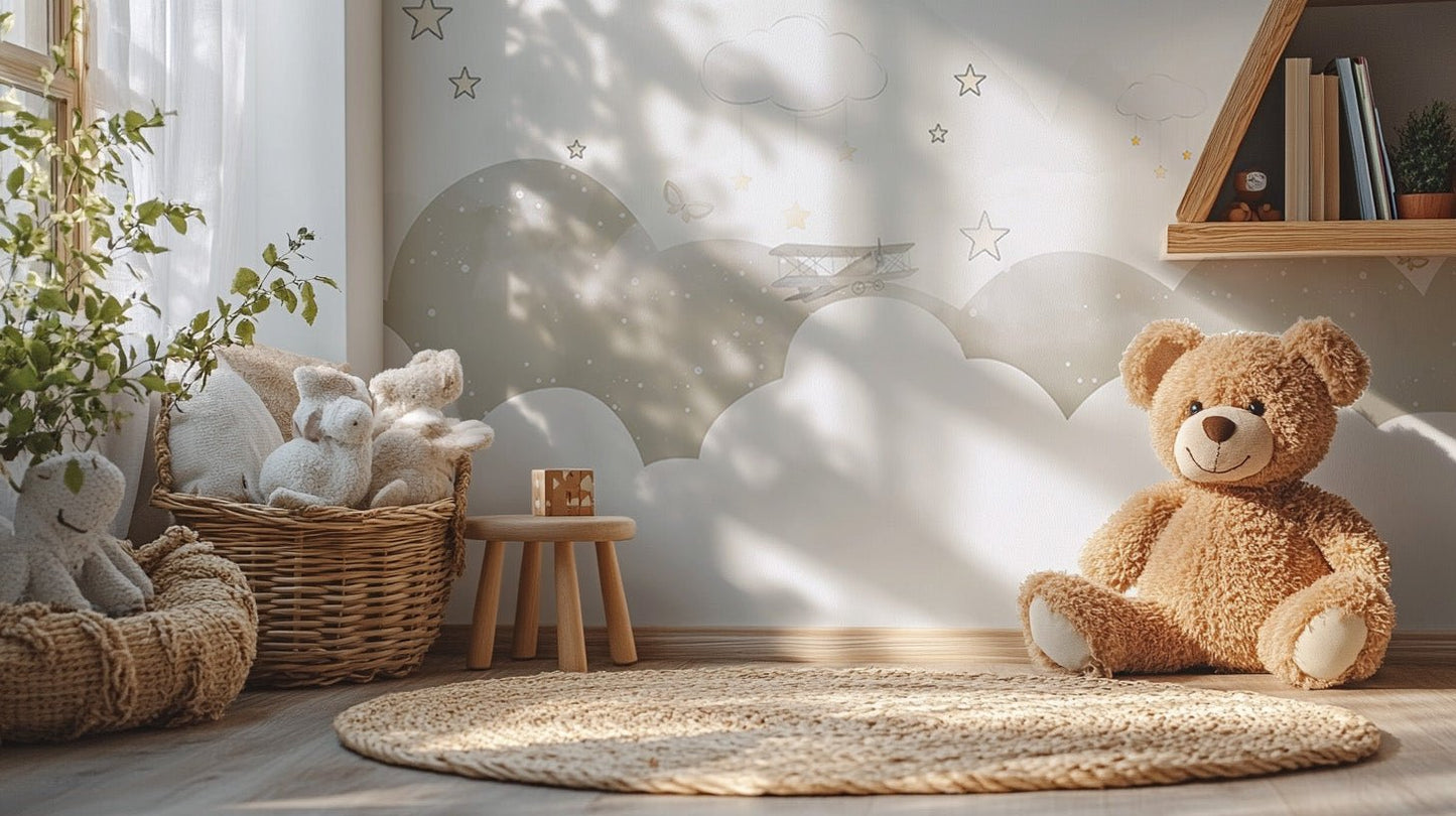 Vintage Airplane Adventure Wall Mural - Wallanza