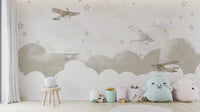 Vintage Airplane Adventure Wall Mural - Wallanza