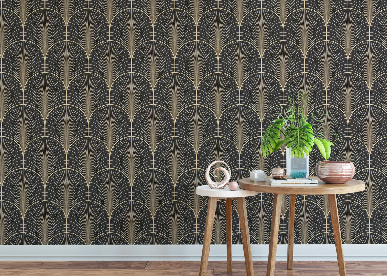 Antique vintage palette Deco self-adhesive wallpaper.