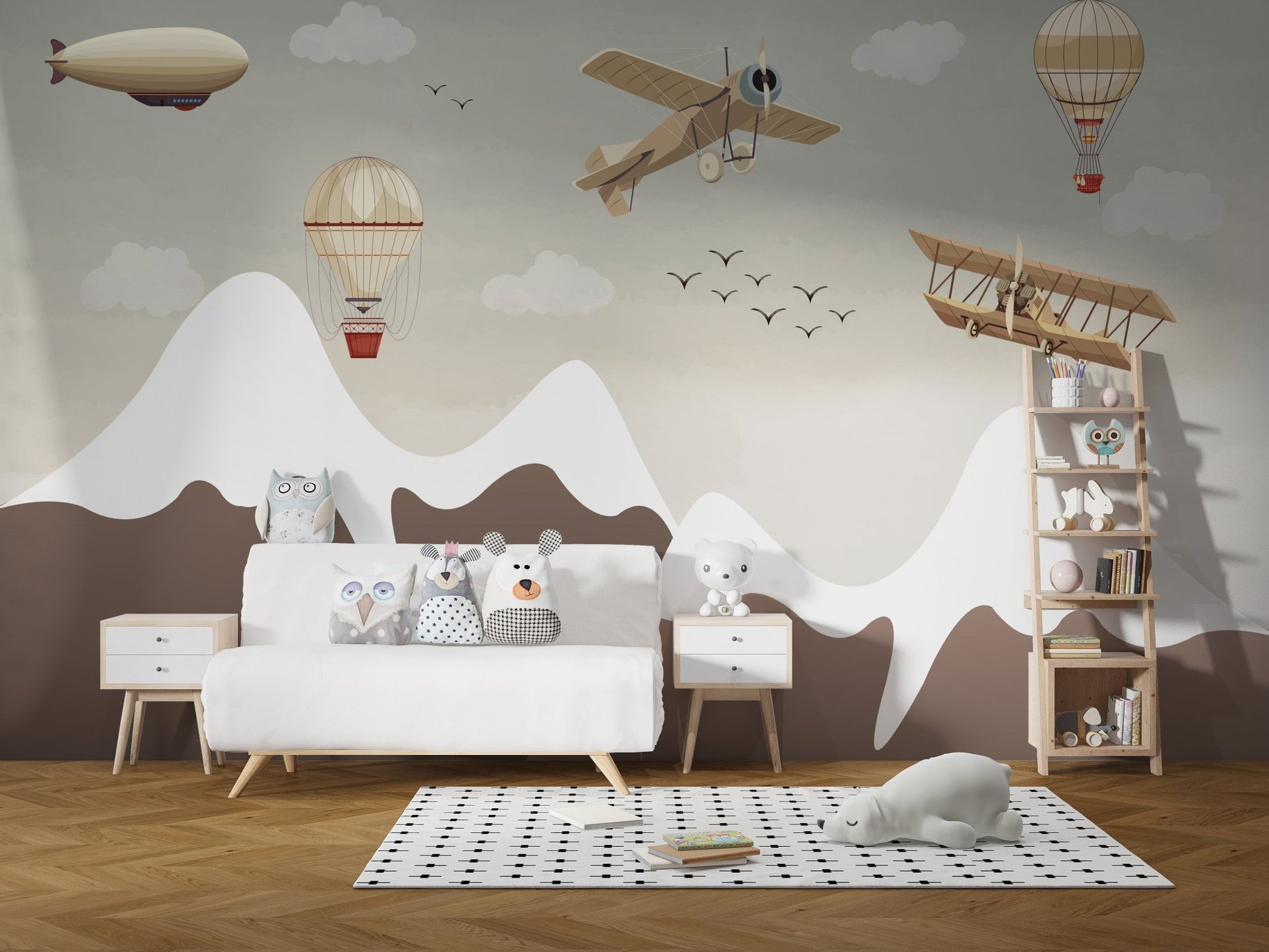 Vintage Aviation Wallpaper Mural - Wallanza