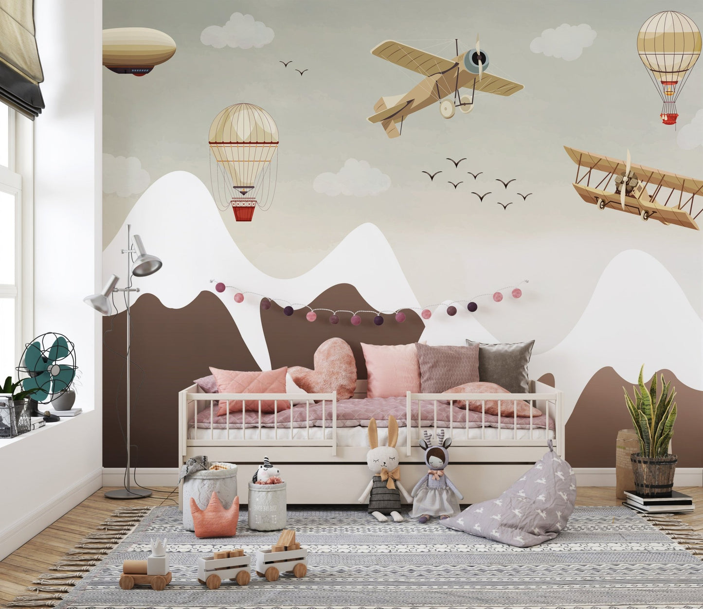 Vintage Aviation Wallpaper Mural - Wallanza