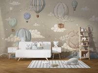 Vintage Balloons Wallpaper Mural - Wallanza