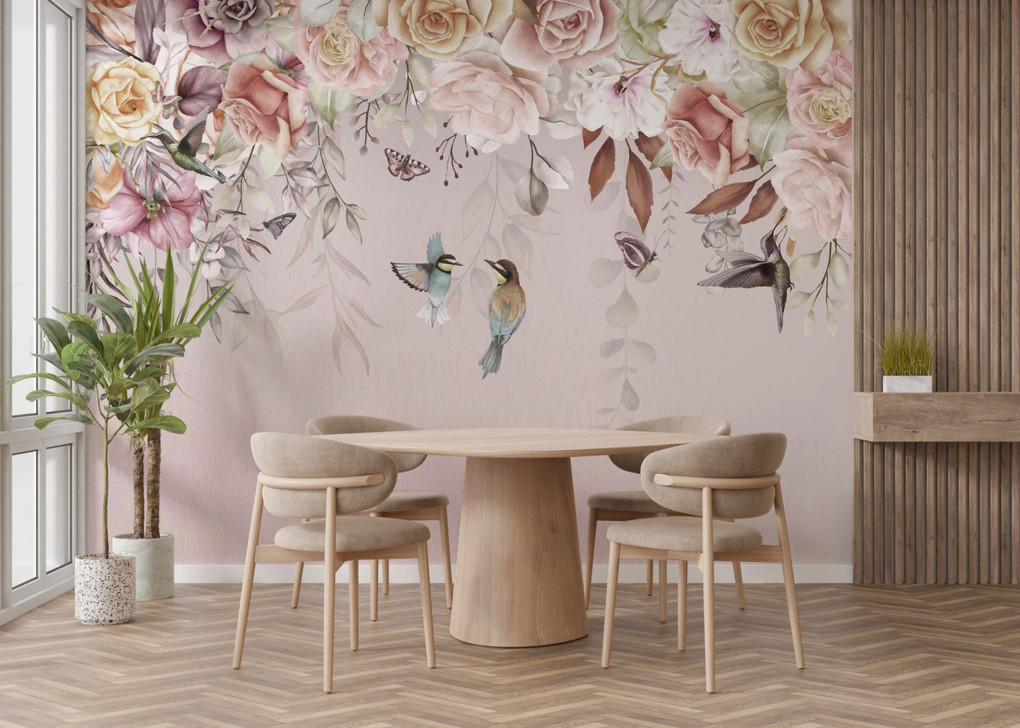 Vintage Blossoms Wallpaper Mural - Wallanza