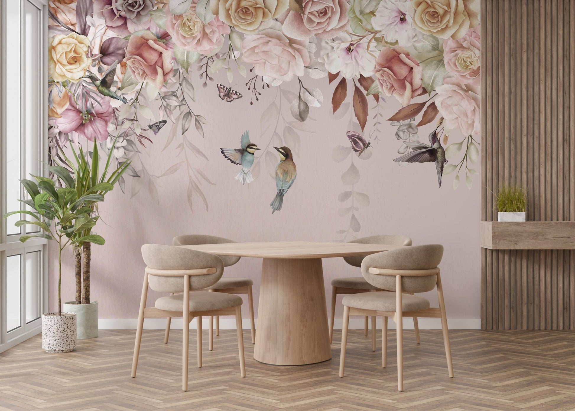 Vintage Blossoms Wallpaper Mural - Wallanza