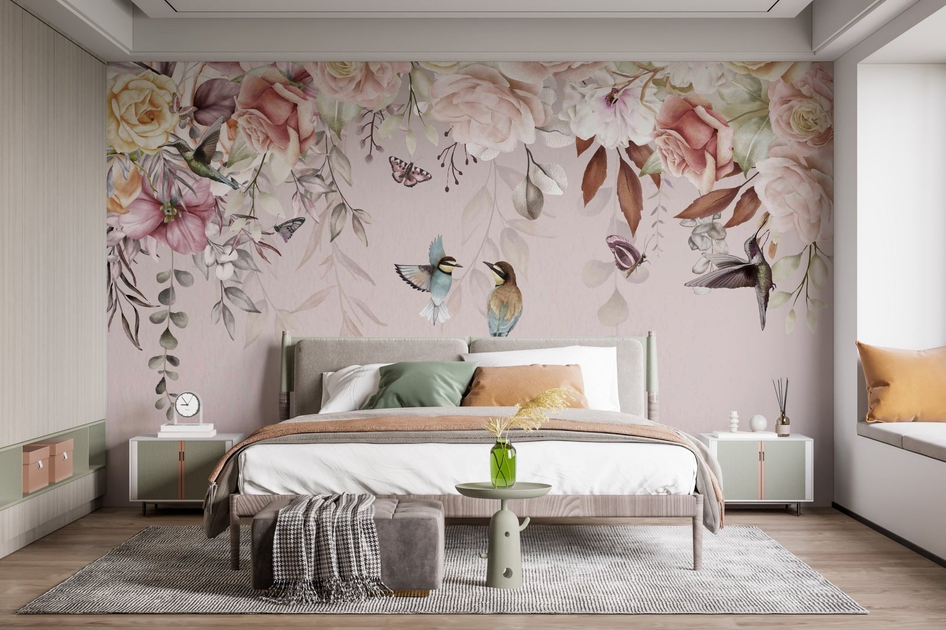 Vintage Blossoms Wallpaper Mural - Wallanza