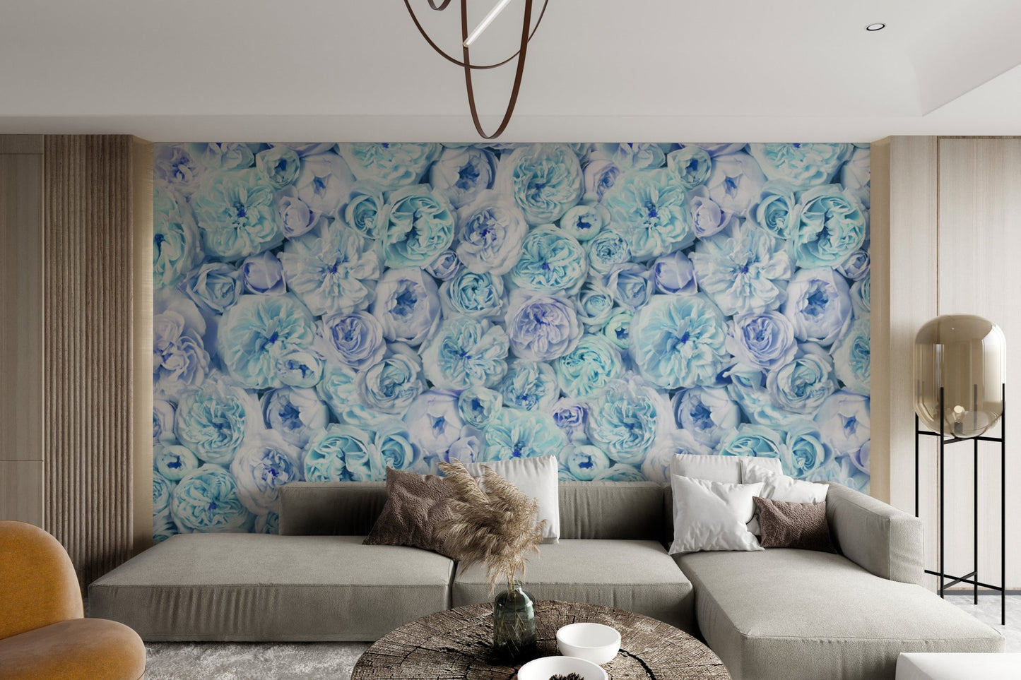 Vintage Blush Blue Wallpaper - Wallanza
