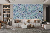 Vintage Blush Blue Wallpaper - Wallanza