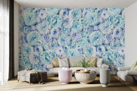 Vintage Blush Blue Wallpaper - Wallanza