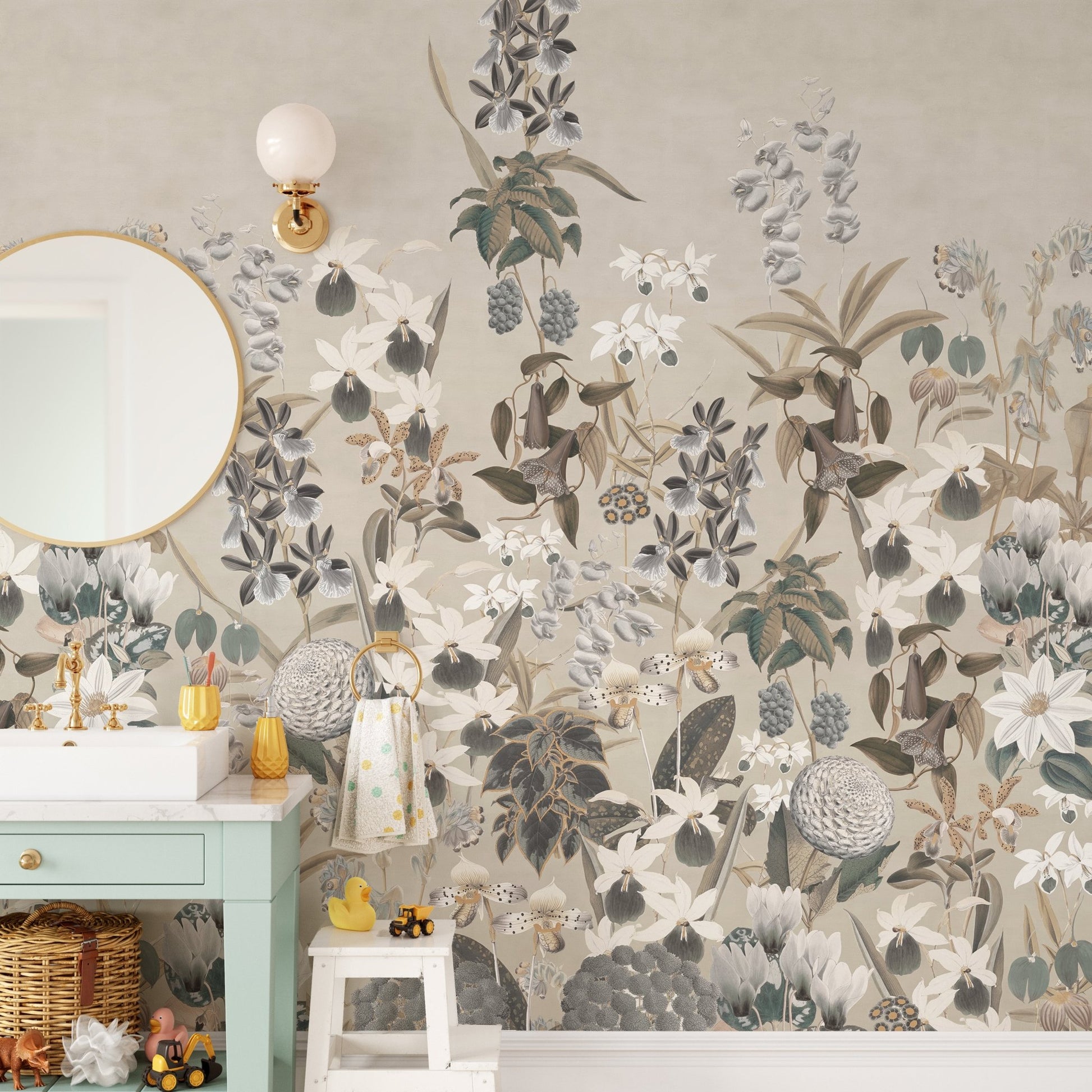 Vintage Botanical Wallpaper Mural - Wallanza