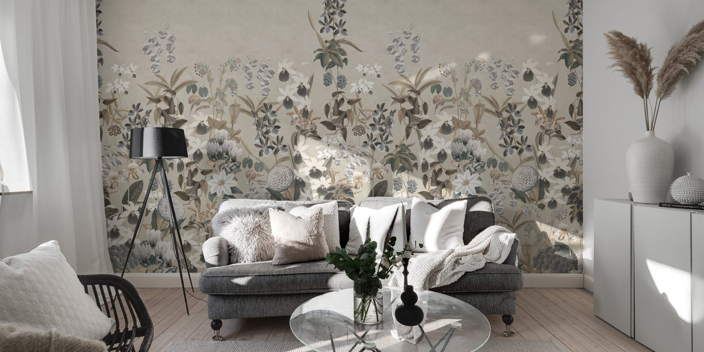 Vintage Botanical Wallpaper Mural - Wallanza