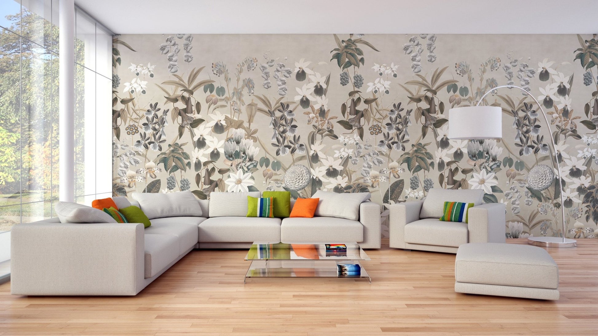 Vintage Botanical Wallpaper Mural - Wallanza