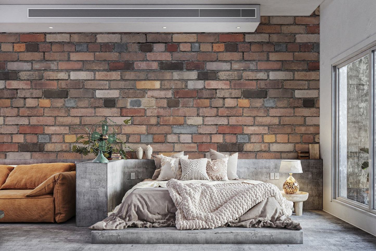 Vintage Brick Wall Mural - Wallanza