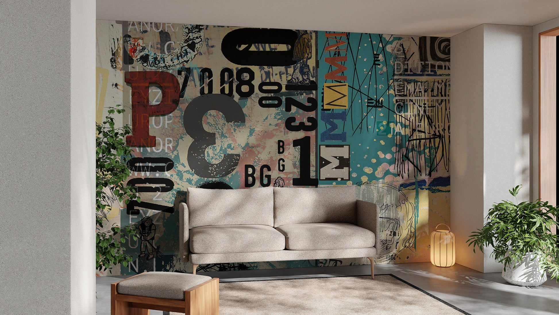 Vintage Collage Wallpaper Mural - Wallanza