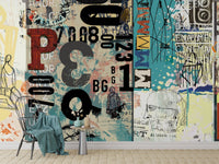 Vintage Collage Wallpaper Mural - Wallanza