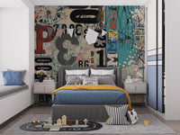 Vintage Collage Wallpaper Mural - Wallanza