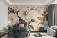 Vintage Cream Floral Wallpaper - Wallanza