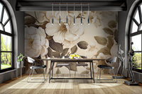 Vintage Cream Floral Wallpaper - Wallanza