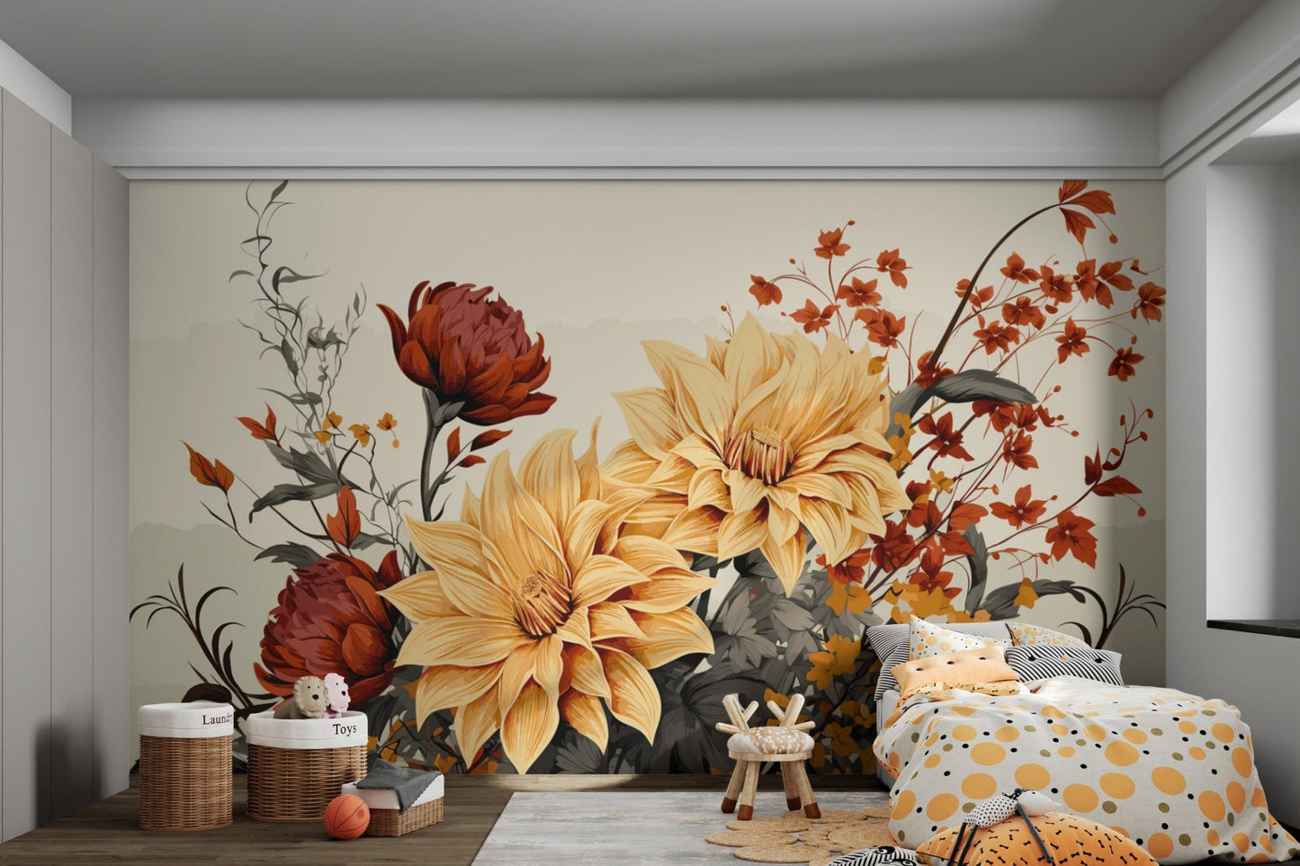 Vintage Dahlia Floral Wall Art - Wallanza
