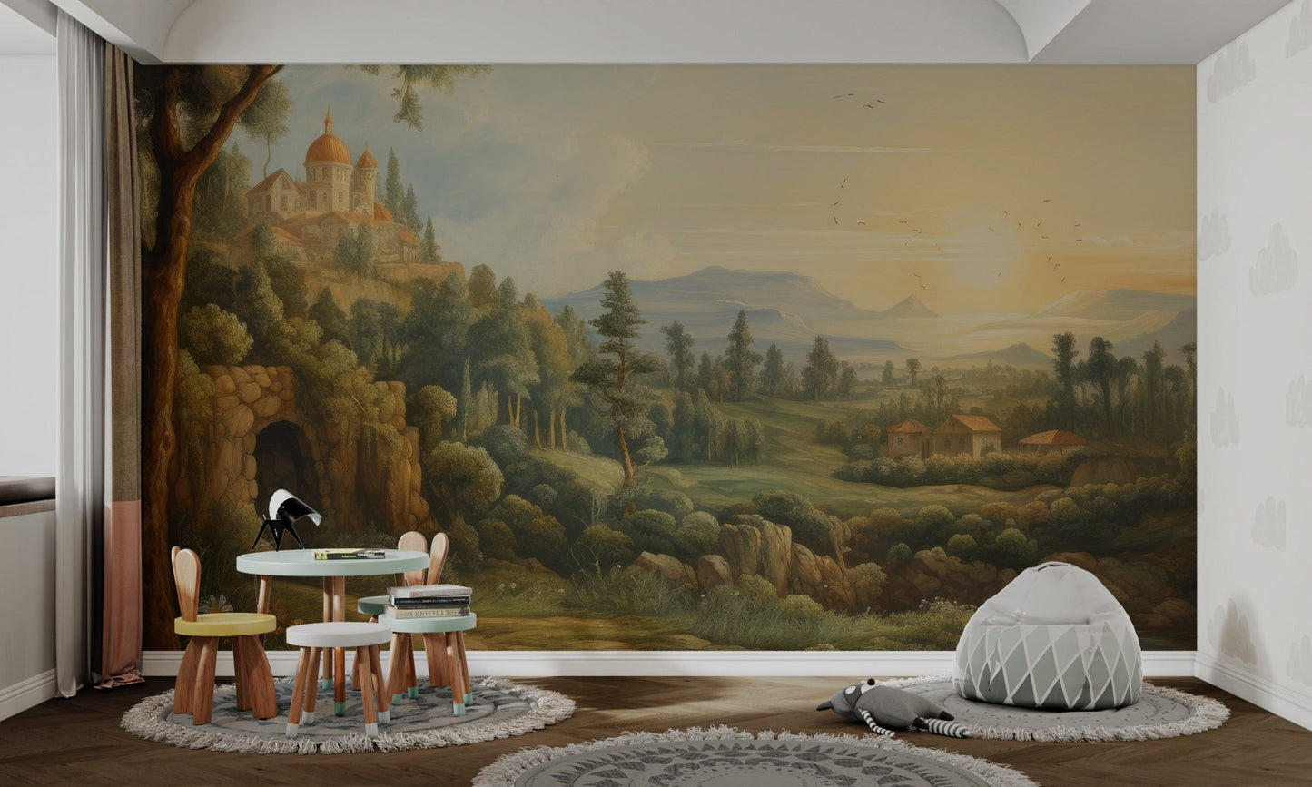 Vintage European Landscape Wallpaper - Wallanza