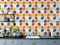Intricate geometric mosaic wallpaper look
