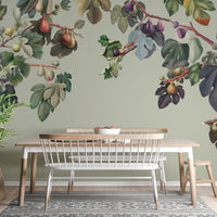 Vintage Green Fig Tree Wall Mural - Wallanza