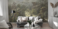 Vintage Jungle Waterfall Wall Mural - Wallanza
