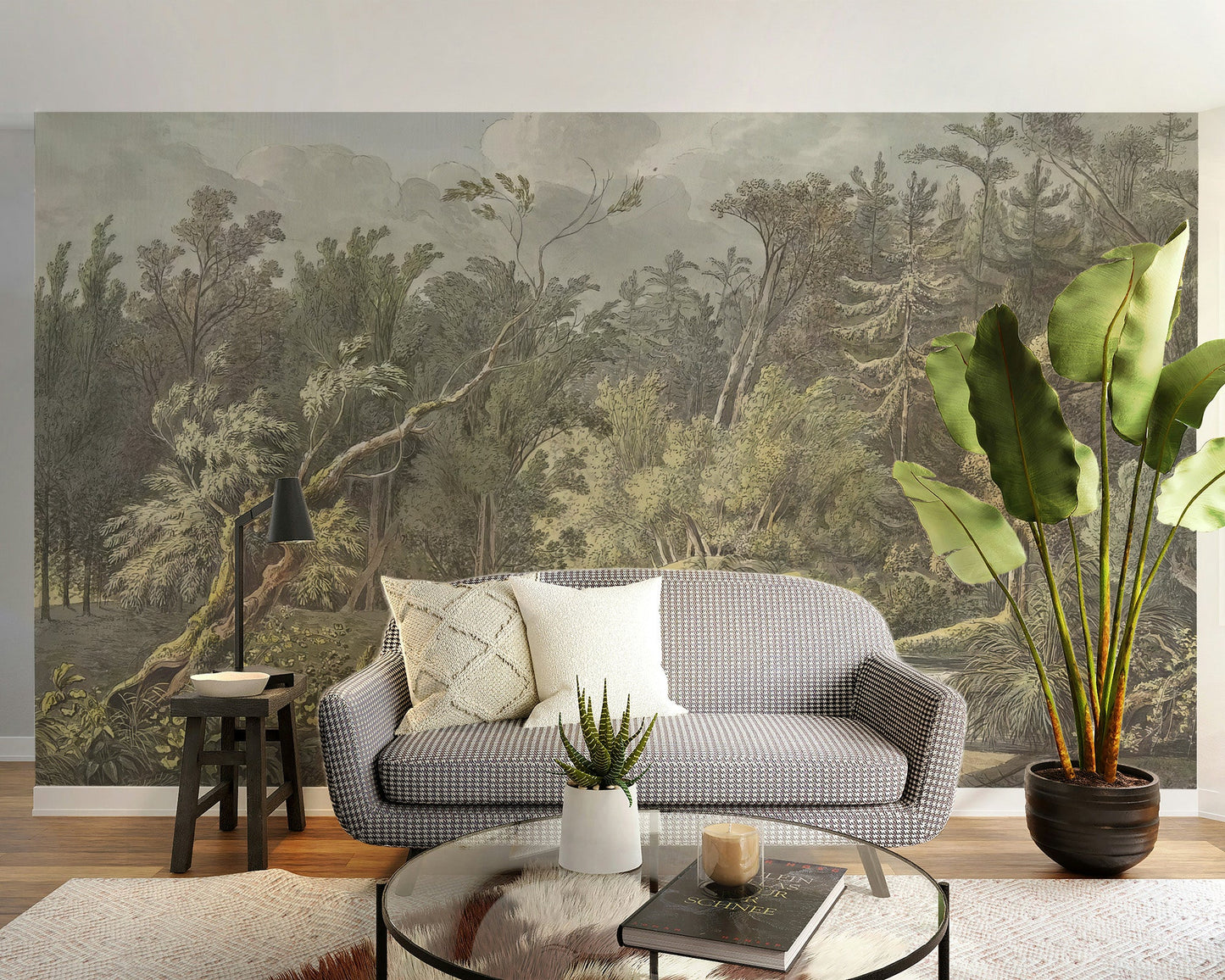 Vintage Jungle Waterfall Wall Mural - Wallanza